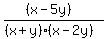%28%28x-5y%29%29%2F%28%28x%2By%29%28x-2y%29%29