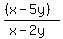 %28%28x-5y%29%29%2F%28x-2y%29%29
