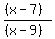 %28%28x-7%29%29%2F%28%28x-9%29%29