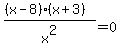 %28%28x-8%29%28x%2B3%29%29%2Fx%5E2=0