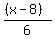 %28%28x-8%29%29%2F6