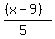 %28%28x-9%29%29%2F%285%29