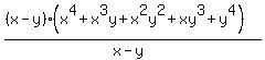 %28%28x-y%29%28x%5E4%2Bx%5E3y%2Bx%5E2y%5E2%2Bxy%5E3%2By%5E4%29%29%2F%28x-y%29