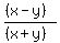 %28%28x-y%29%29%2F%28%28x%2By%29%29