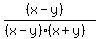 %28%28x-y%29%29%2F%28%28x-y%29%28x%2By%29%29