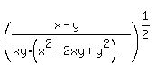 %28%28x-y%29%2F%28xy%2A%28x%5E2-2xy%2By%5E2%29%29%29%5E%281%2F2%29