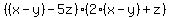 %28%28x-y%29-5z%29%282%28x-y%29%2Bz%29
