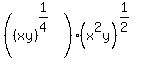 %28%28xy%29%5E%281%2F4%29%29%28x%5E2y%29%5E%281%2F2%29