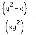%28%28y%5E2+-+x%29%29%2F%28%28xy%5E2%29%29