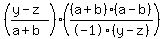 \"%28%28y-z%29%2F%28a%2Bb%29%29%2A%28%28a%2Bb%29%28a-b%29%2F-1%28y-z%29%29\"