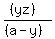 %28%28yz%29%29%2F%28%28a-y%29%29