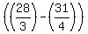 %28+%2828%2F3%29-++%2831%2F4%29%29