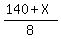 %28+140%2BX+%29%2F8