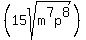 %28+15sqrt%28m%5E7p%5E8%29+%29