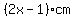 %28+2x-1%29cm