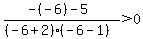 %28-%28-6%29-5%29%2F%28%28-6%2B2%29%28-6-1%29%29%3E0