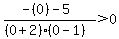 %28-%280%29-5%29%2F%28%280%2B2%29%280-1%29%29%3E0