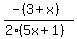 %28-%283%2Bx%29%29%2F%282%285x%2B1%29%29