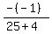 %28-+%28-+1%29%29%2F%2825+%2B+4%29
