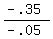 %28-+.35%29%2F%28-+.05%29