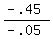 %28-+.45%29%2F%28-+.05%29