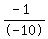 %28-+1%29%2F-+10