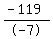 %28-+119%29%2F-+7