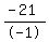 %28-+21%29%2F-+1