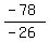 %28-+78%29%2F%28-+26%29