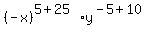%28-+x%29%5E%285+%2B+25%29y%5E%28-+5+%2B+10%29