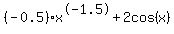 %28-0.5%29%2Ax%5E-1.5+%2B+2cos%28x%29