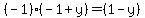 %28-1%29%28-1%2By%29=%281-y%29