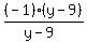 %28-1%29%28y-9%29%2F%28y-9%29