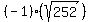 %28-1%29%2A%28sqrt%28252%29%29