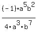 %28-1%29%2Aa%5E5b%5E2+%2F+4a%5E3b%5E7