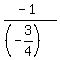 %28-1%29%2F%28%28-3%2F4%29%29