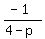 %28-1%29%2F%284-p%29