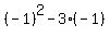 %28-1%29%5E2+-+3%28-1%29