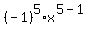 %28-1%29%5E5%2Ax%5E%285-1%29