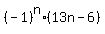%28-1%29%5En%2A%2813n-6%29