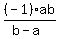 %28-1%29ab%2F%28b-+a%29