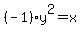 %28-1%29y%5E2=x