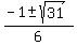 %28-1%2B-sqrt%2831%29%29%2F6