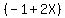 %28-1%2B2X%29