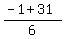 %28-1%2B31%29%2F6