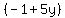 %28-1%2B5y%29