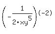 %28-1%2F+2xy%5E5+%29%5E-2