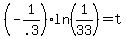 \"%28-1%2F.3%29%2Aln%281%2F33%29+=+t\"