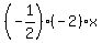 %28-1%2F2%29%28-2%29x