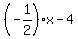 %28-1%2F2%29%2Ax+-+4